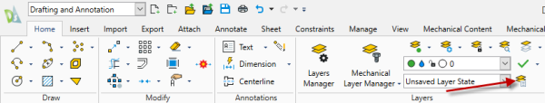 DraftSight Layer State Starten via icoon