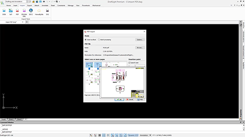 DraftSight Premium - PDF Import - 500px