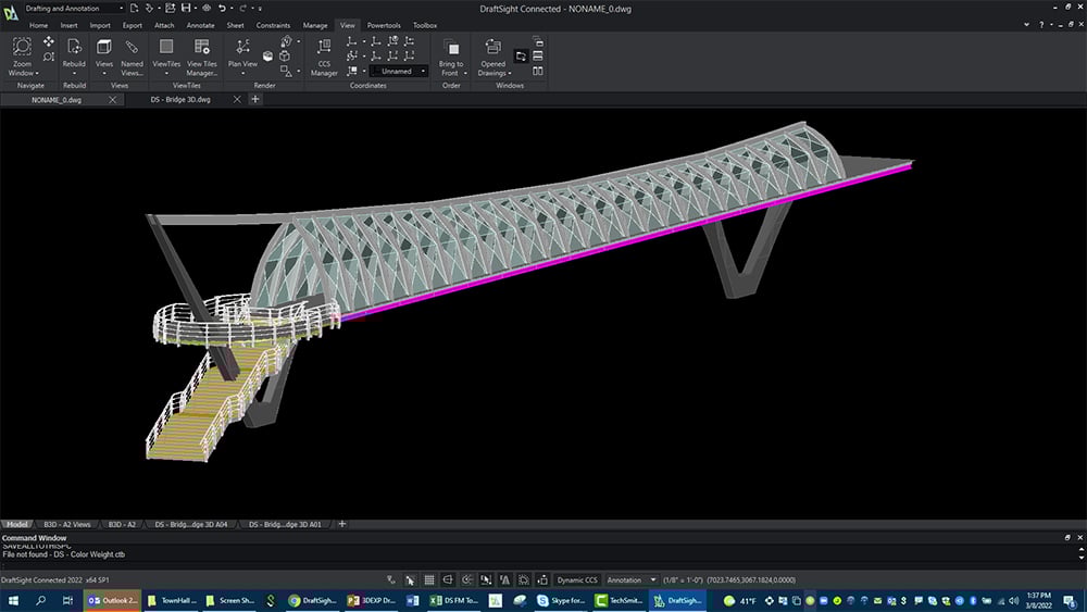 DraftSight Premium 3D dark mode - Visiativ - 1000px