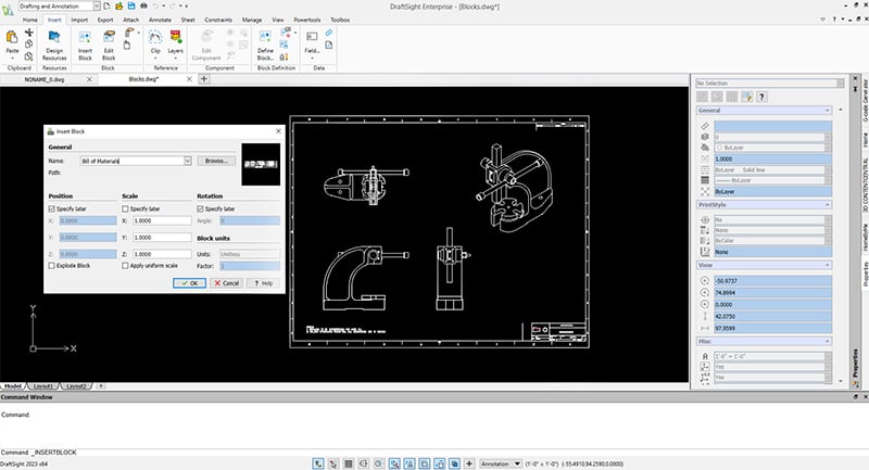 DraftSight Professional - Blocks 800px