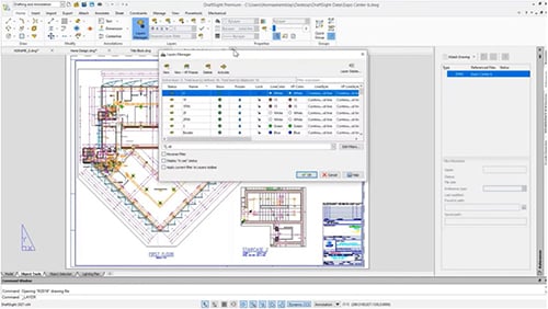DraftSight functies - Layers manager - 500px