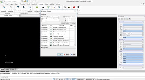 DraftSight functies - Mouse Gestures - 500px