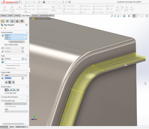 1 edge flange