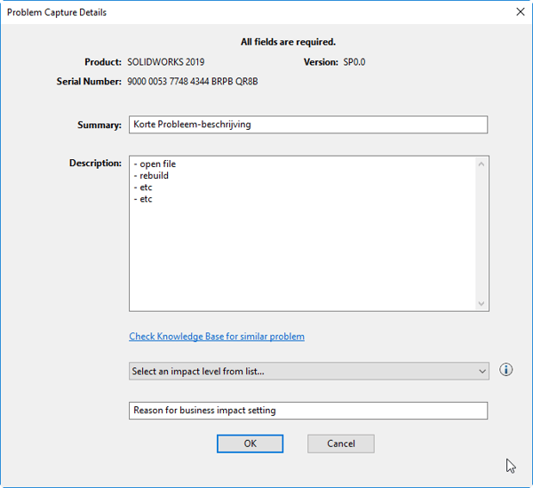 10g Problem Capture Details