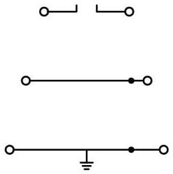 3 Etageklem met kleuren in de behuizing van de klem schema