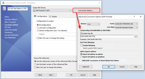 Automatische export pdm