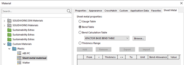 Bend Table