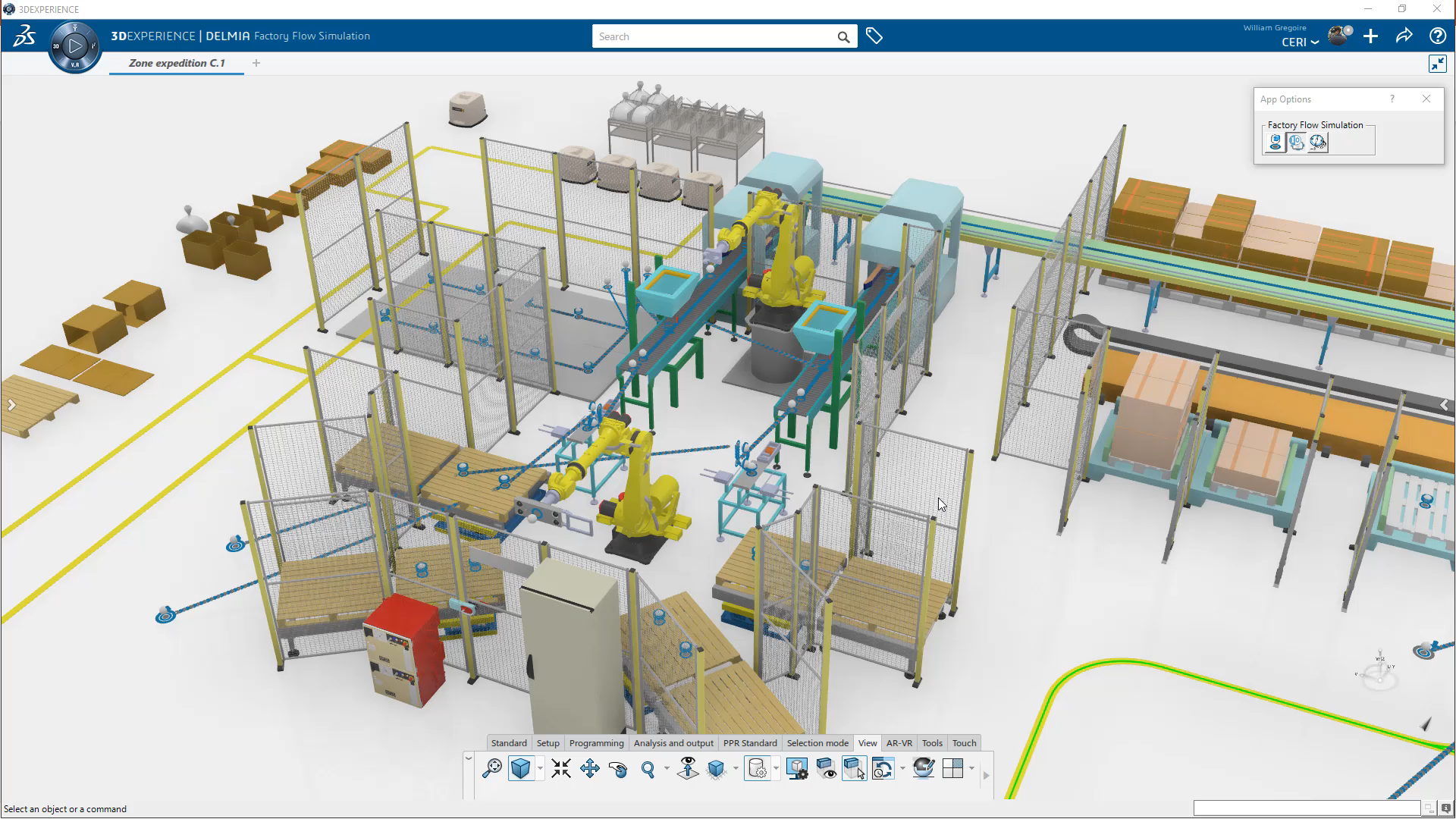 Delmia Factory FLow Simulation