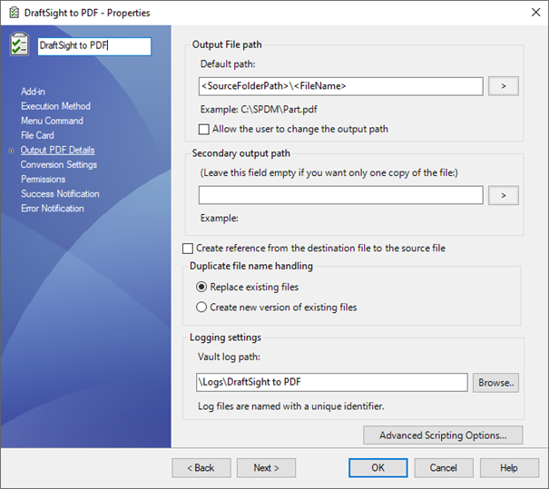 DraftSight to PDF setting file properties