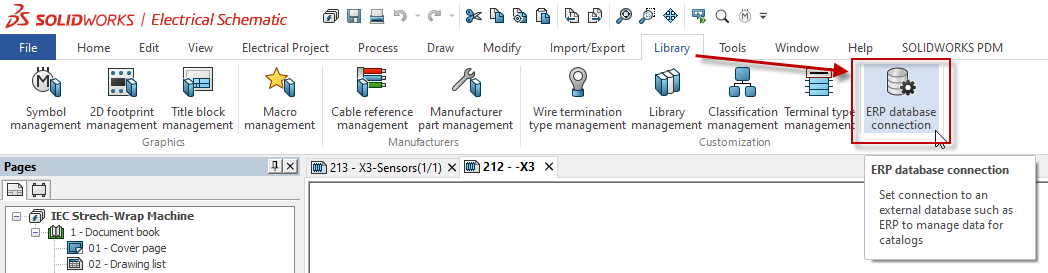 ERP database koppeling instellen (met pijlen)