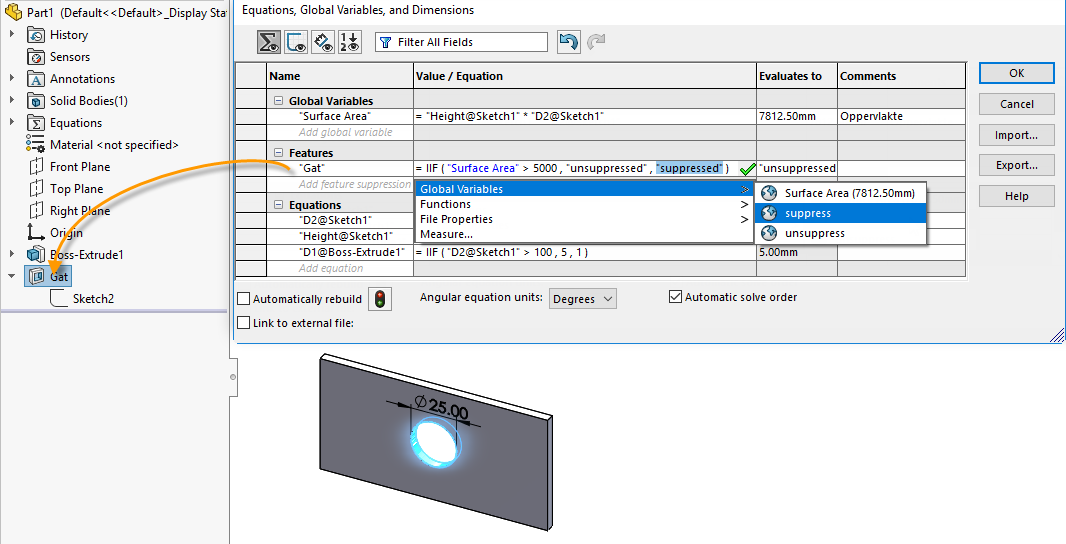 Equations Manager Global Variable & Features