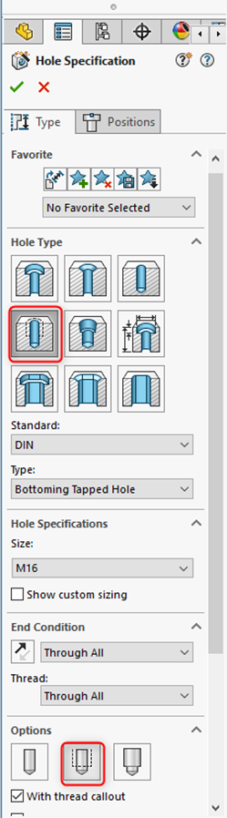 Tapped hole Cosmetic Thread-1