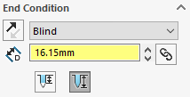 depth to tip