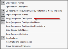 show component description
