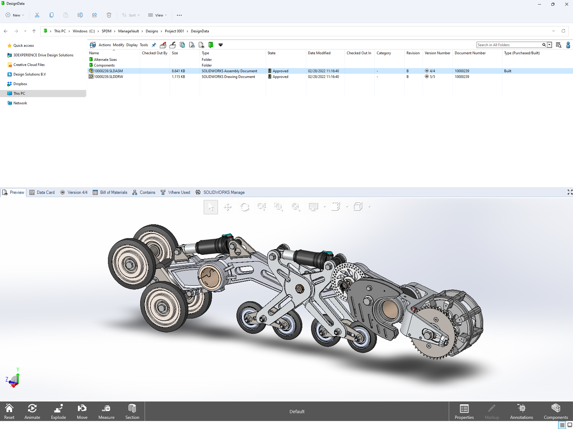 SOLIDWORKS PDM - Windows Explorer - edit -1