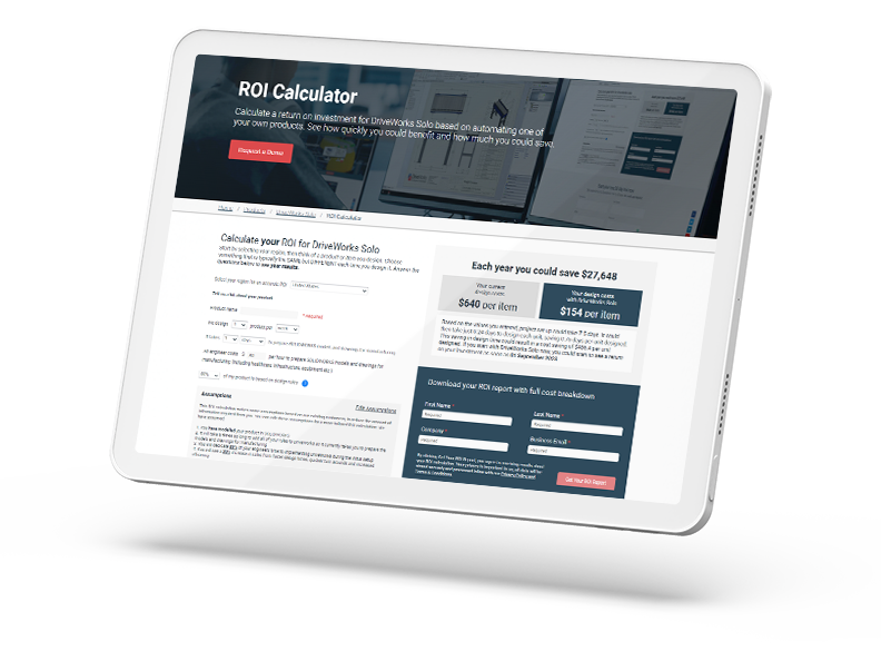 iPad Mockup ROI calculator (licensed)
